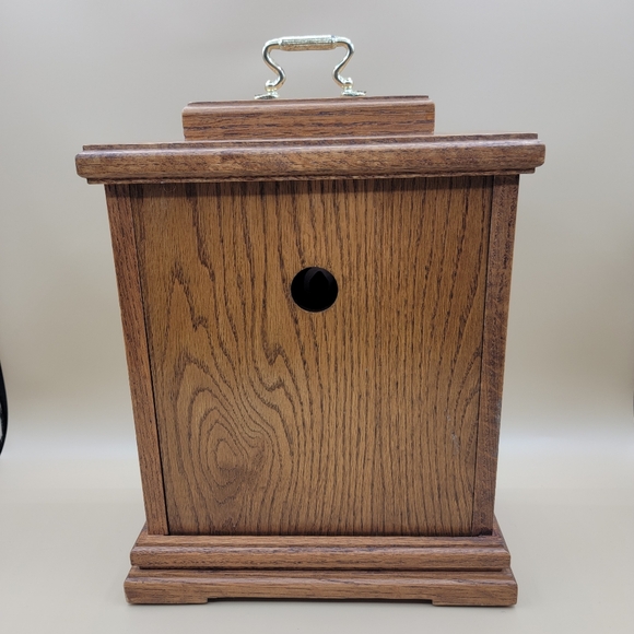 Ridgeway Desk Mantel Clock Real Oak Wood Quartz Movement USA Tested Works - Picture 8 of 16